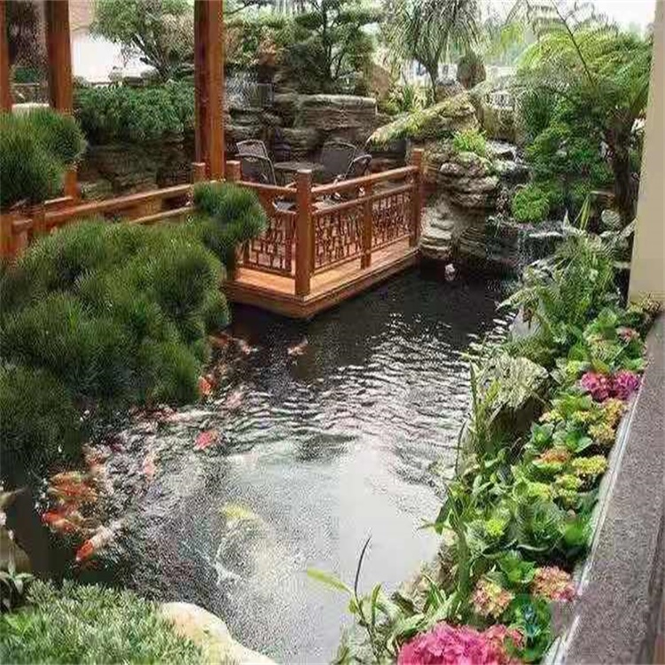 璧山别墅庭院景观设计鱼池
